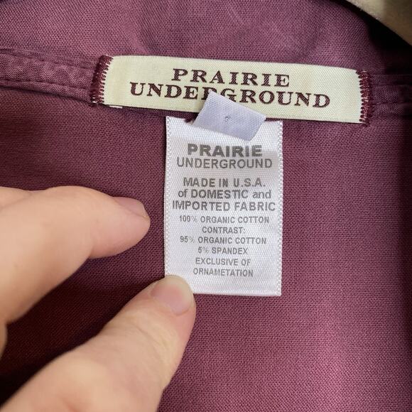 PRAIRIE UNDERGROUND Raven Draped Asymmetrical‎ Pleats Tunic Burgundy Wine XS - Picture 3 of 7